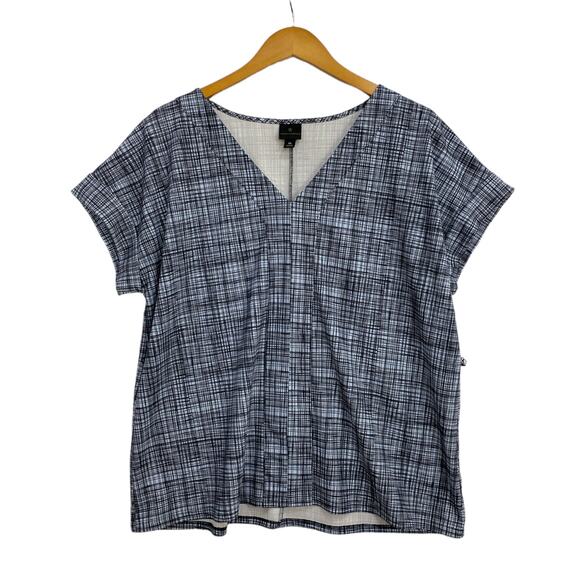 Worthington Top Women's Size XL Blue Belted Cap Sleeve Breathable Active Casual - Picture 1 of 10